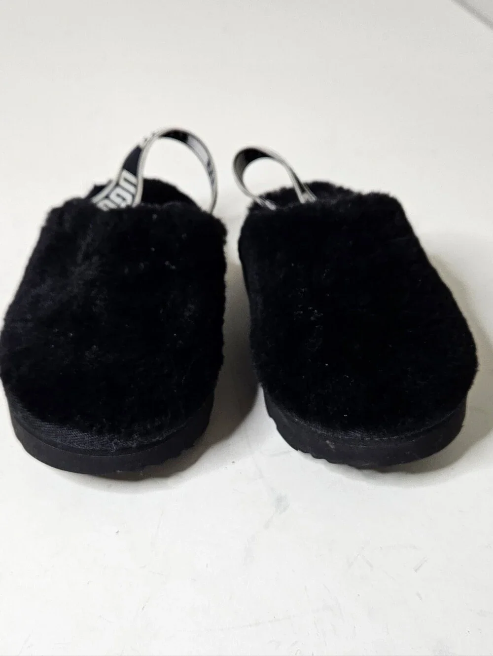 Ugg Funkette Slipper For Kids Black Slip On Mules Clog 7